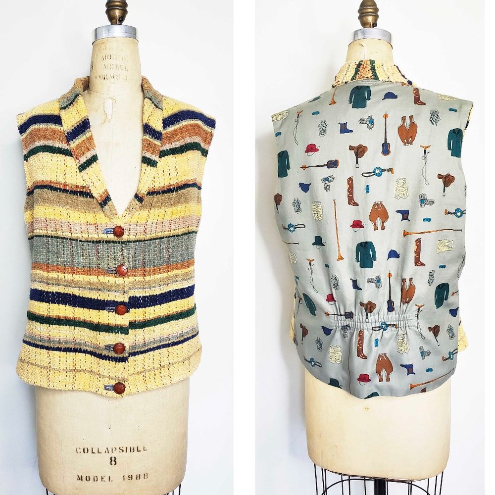 Gretel Underwood Womens Vest Handwoven Chenille Equestrian Horse Riding